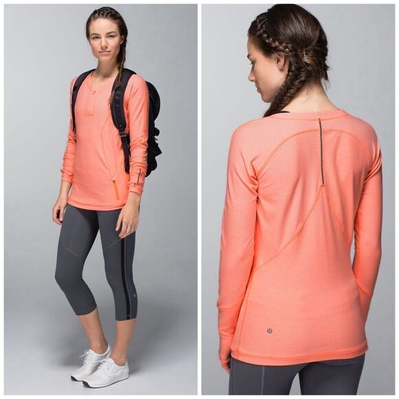 Lululemon Love Some Run Long Sleeve Heathered Very Light Flare 4 - Picture 1 of 13